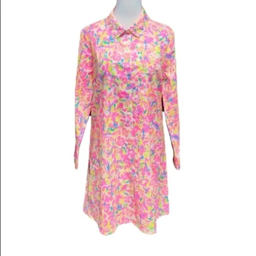 Mud Pie Collins Coverup Neon Floral Size Small